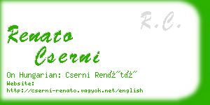 renato cserni business card